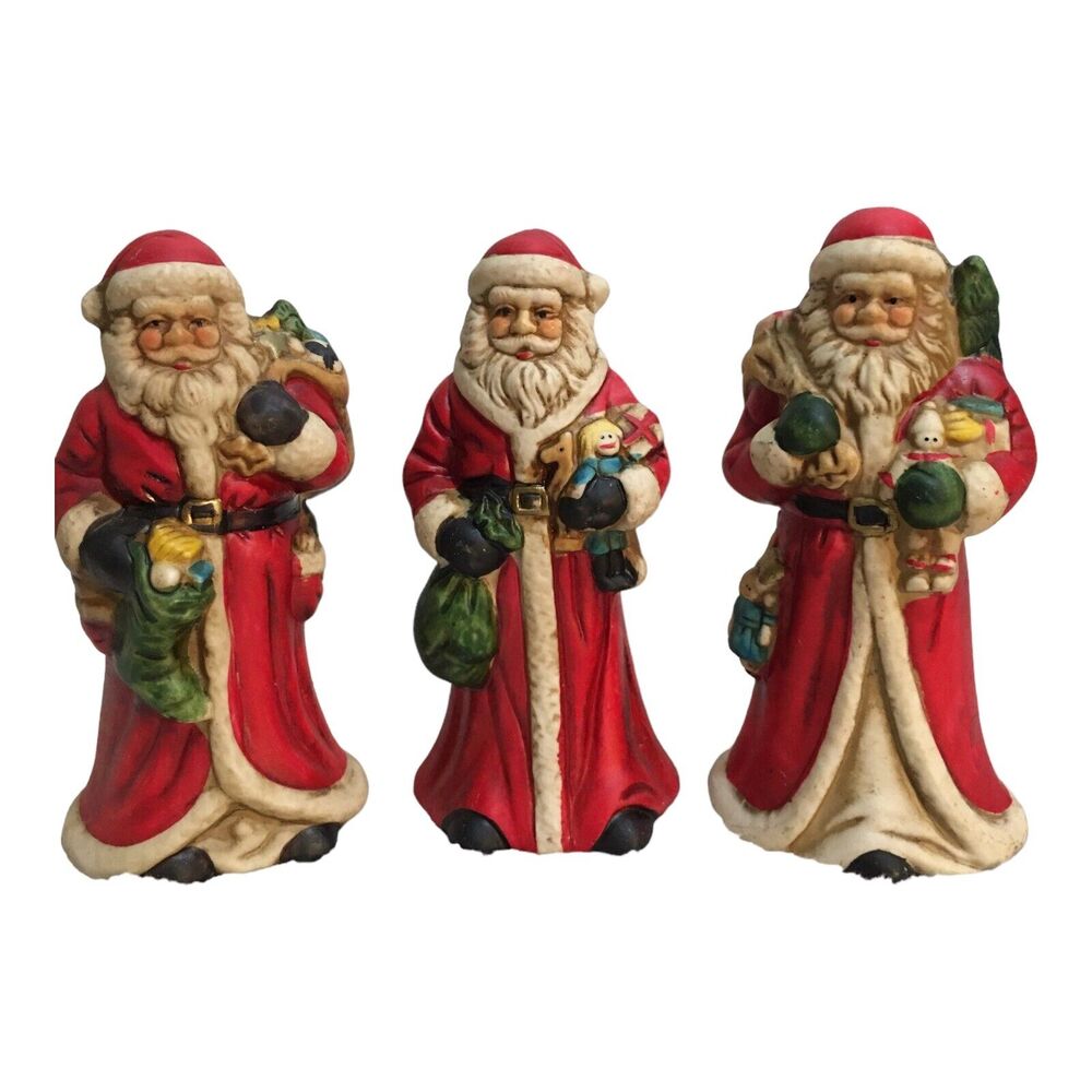 Vintage OCI Omnibus Santa Figurines 3